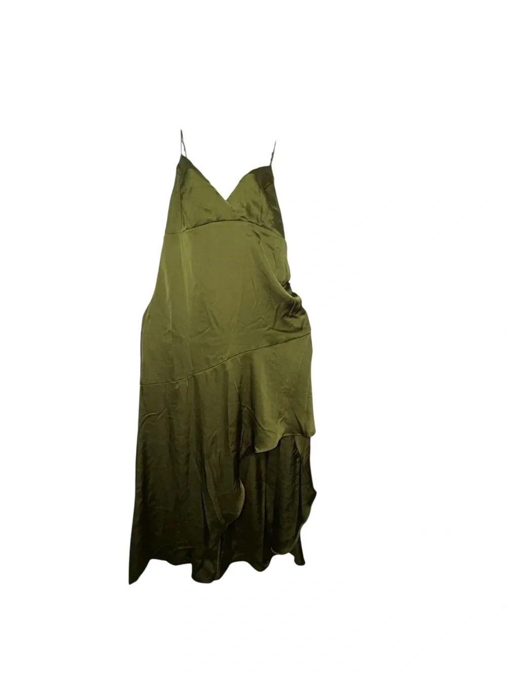 wild fable Olive Green Asymmetrical Slip Dress